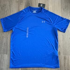 Under Armour UA Tech Tee 2.0 Training Athletic Shirt Loose Fit Blue Mens Large